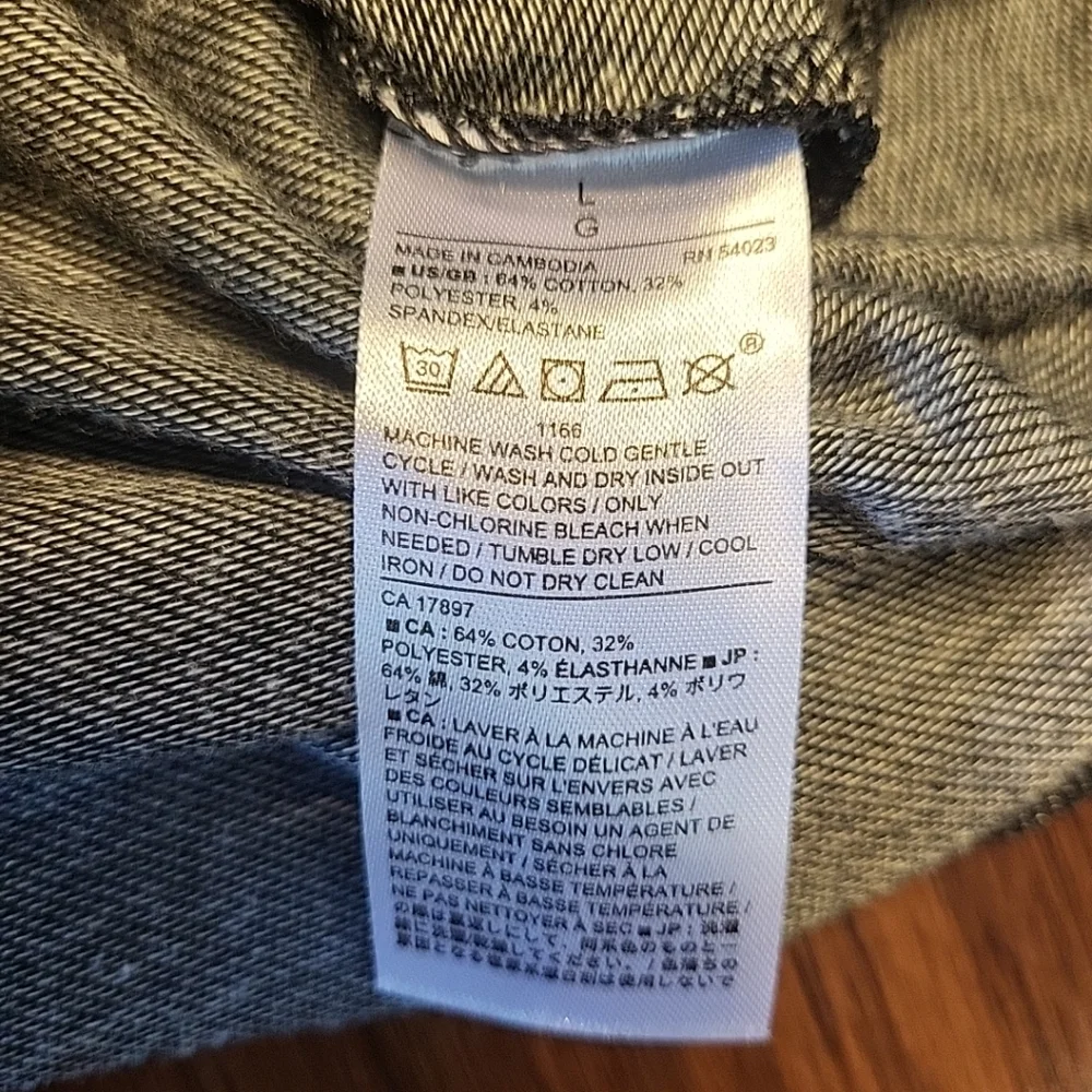 Banana Republic Men’s Large Charcoal Black Heather Buttondow Long Sleeve Shirt